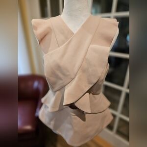 BCBGMAXAZRIA Bare Pink Sleeveless Top back zipper Size Medium NWT